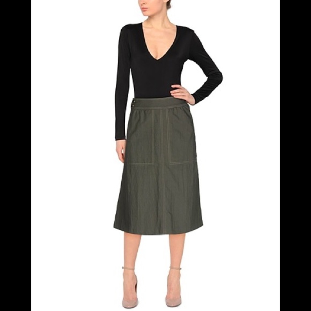 NWOT! Vanessa Seward MIDI Knee Length Cargo Skirt